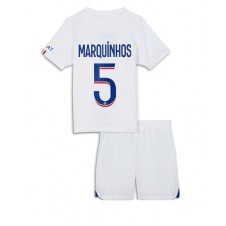 Paris Saint-Germain Marquinhos #5 Tredjedraktsett Barn 2022-23 Kortermet (+ korte bukser)